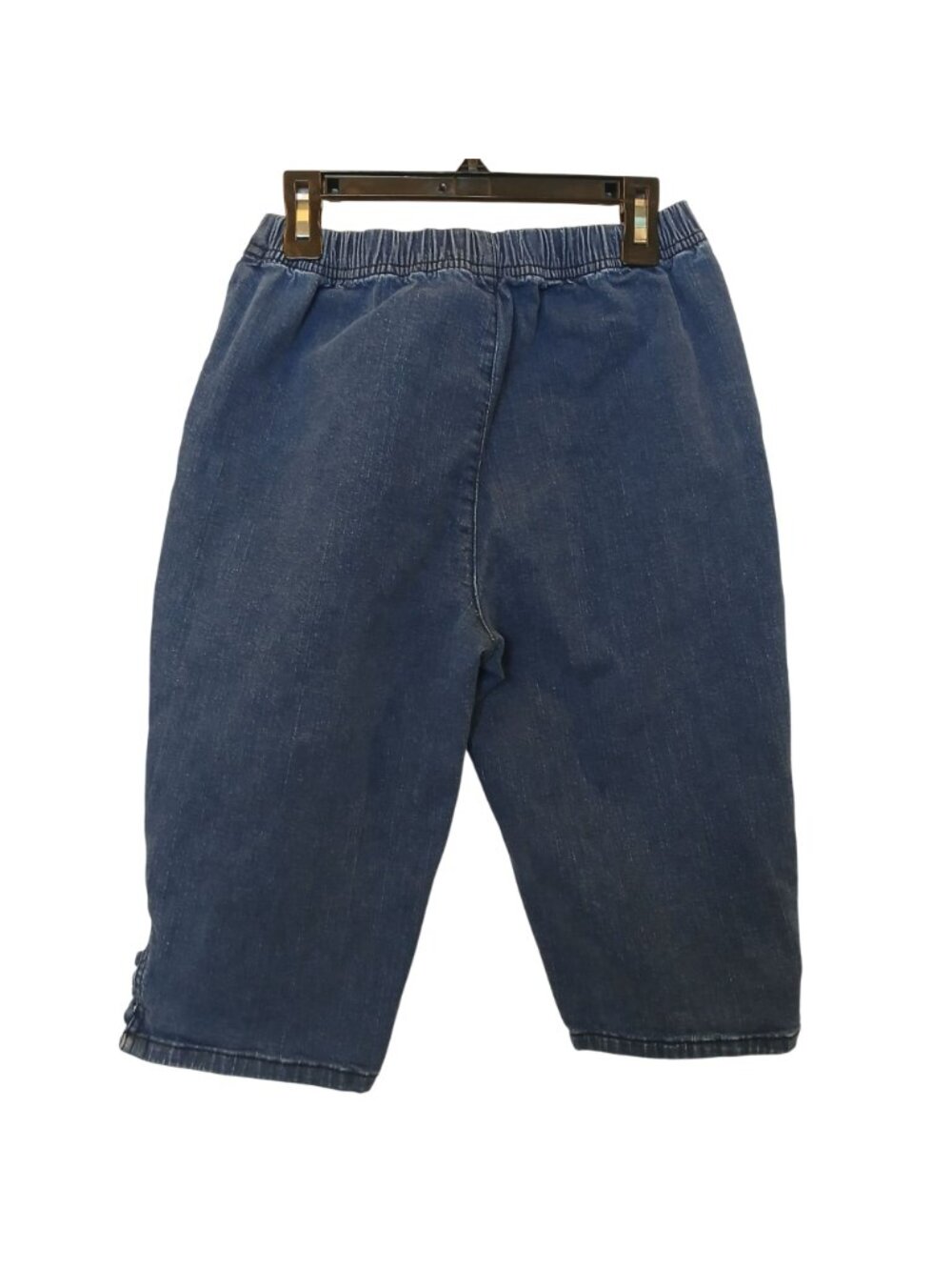 Croft & Barrow Petite Extra Small PXS Blue Denim Shorts Hem Detail Pockets #I-8 - Picture 2 of 9